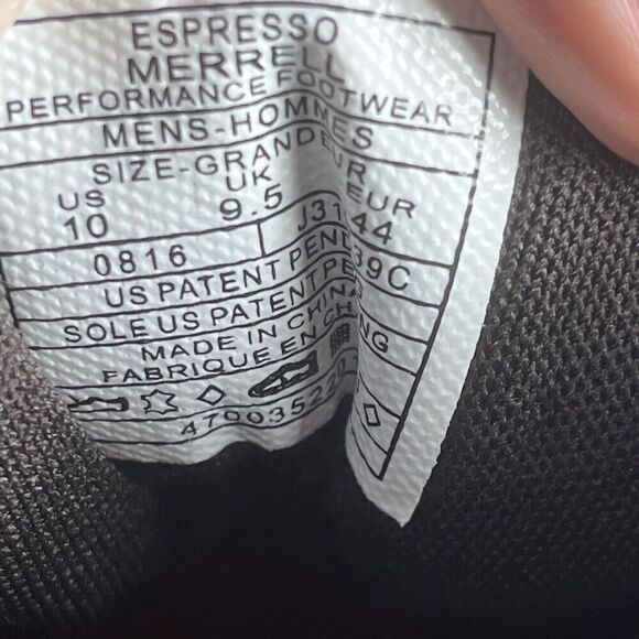 Merrell Mens Size 10 VEGO MIDLeather Waterproof Brown Hiking Lace Up Boot Shoes - Picture 8 of 10